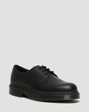 Black Women's Dr Martens 1461 Mono Slip Resistant Oxfords Shoes | CA 359KOR